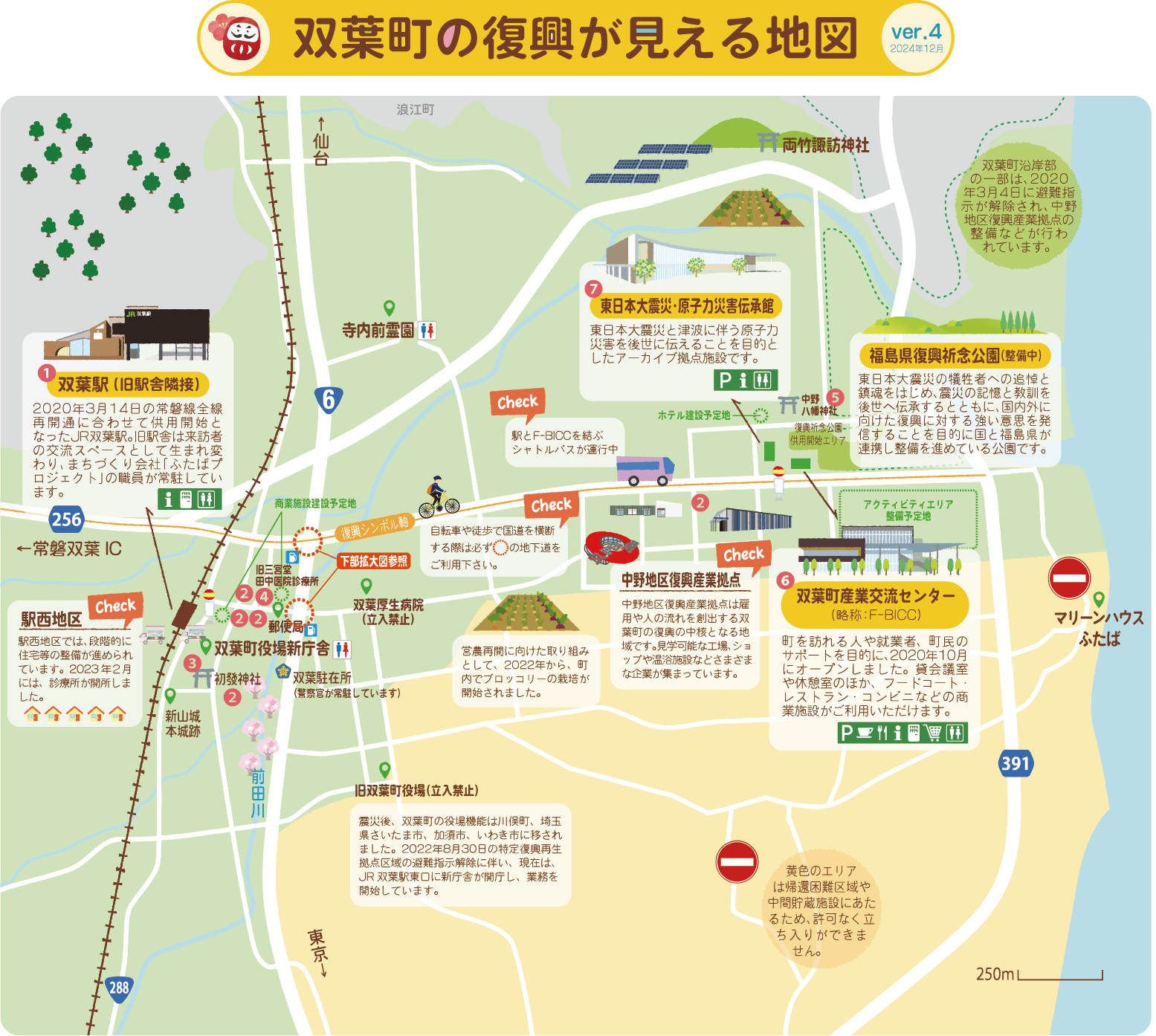 双葉町の復興が見える地図